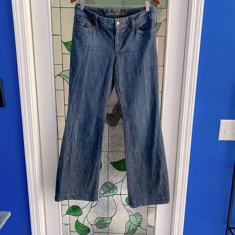Eddie Bauer denim 6 Tall wide leg